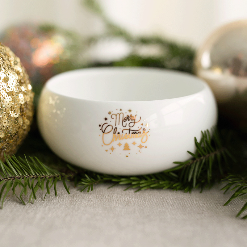 Miseczka na płatki śniadaniowe 10 cm - Premium Platinum Line Merry Christmas