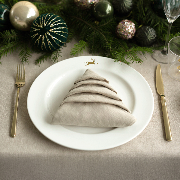 Płytki talerz do serwowania 28 cm - Premium Platinum Line Merry Christmas