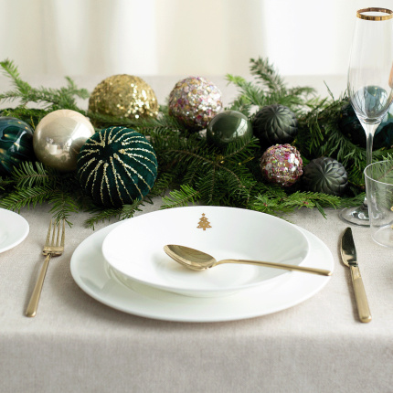 Talerz głęboki 22 cm - Premium Platinum Line Merry Christmas