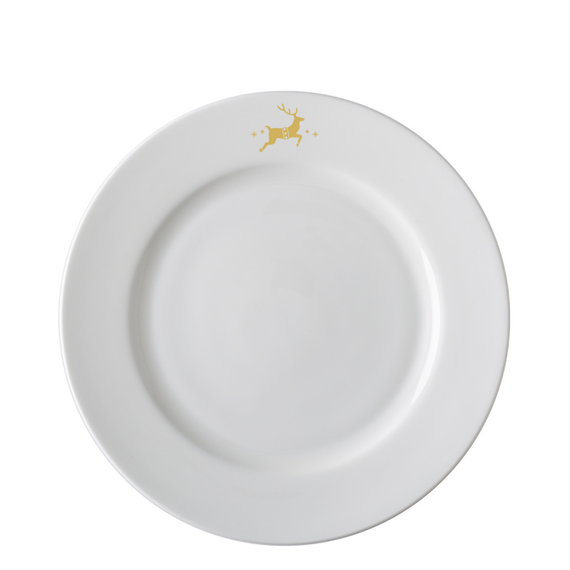 Płytki talerz do serwowania 28 cm - Premium Platinum Line Merry Christmas