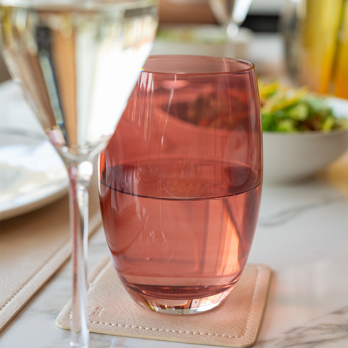 Szklanki Tumbler czerwone 460 ml 6 szt. - Optima Glas Lunasol