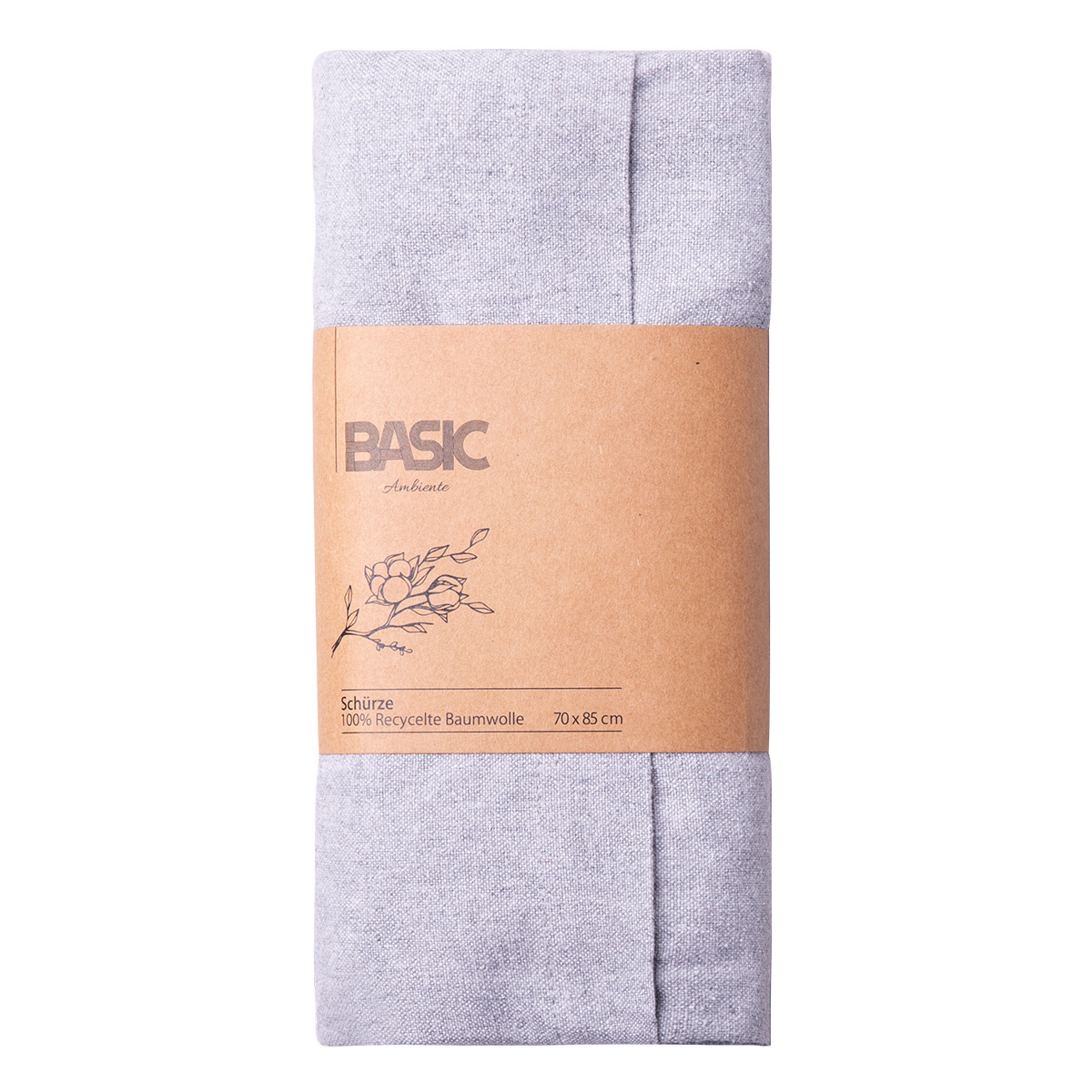 Jasnoszary bawełniany fartuch 70 x 85 cm – Basic Ambiente