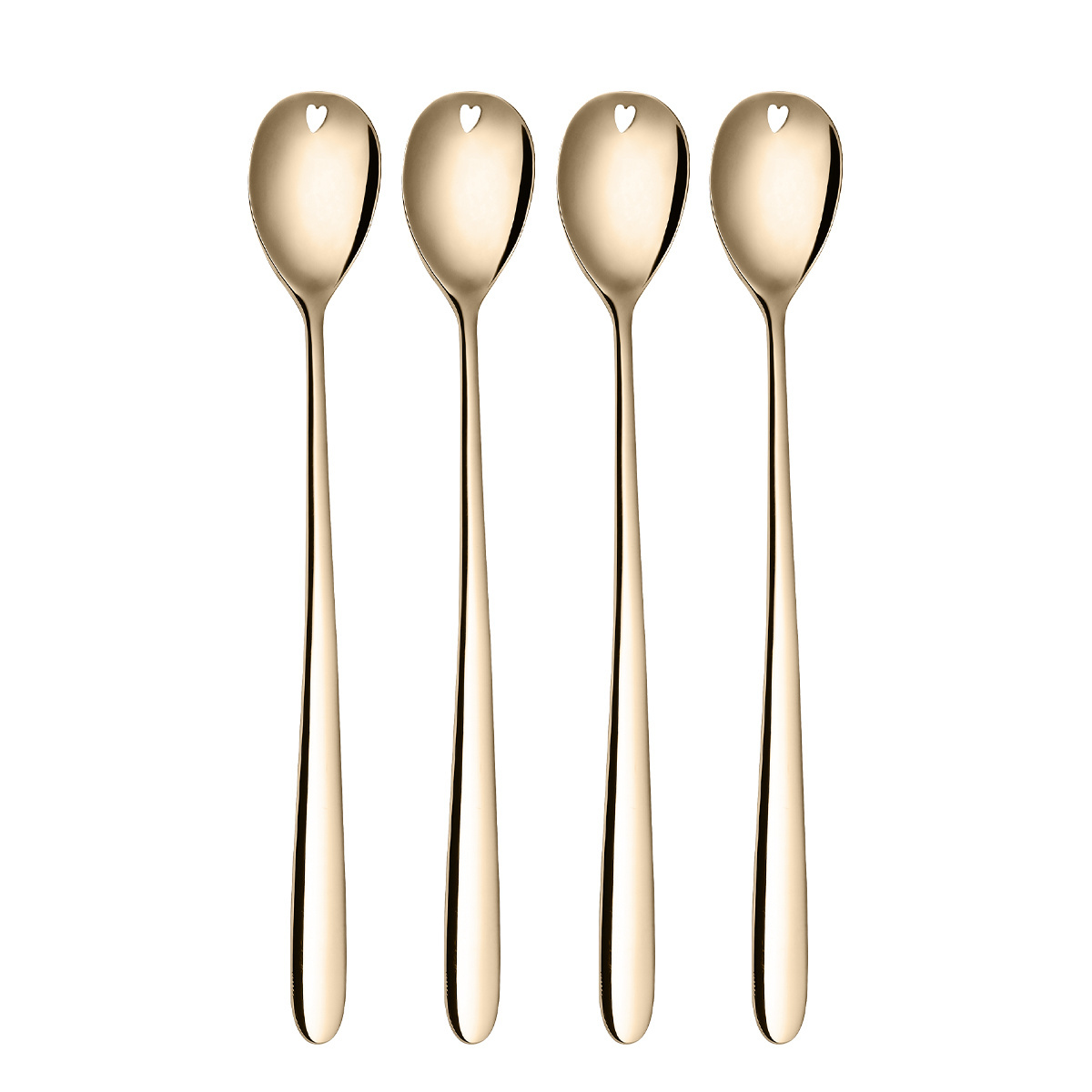 Łyżeczki latte z serduszkiem szampańskie zestaw 4 szt. – Love Cutlery