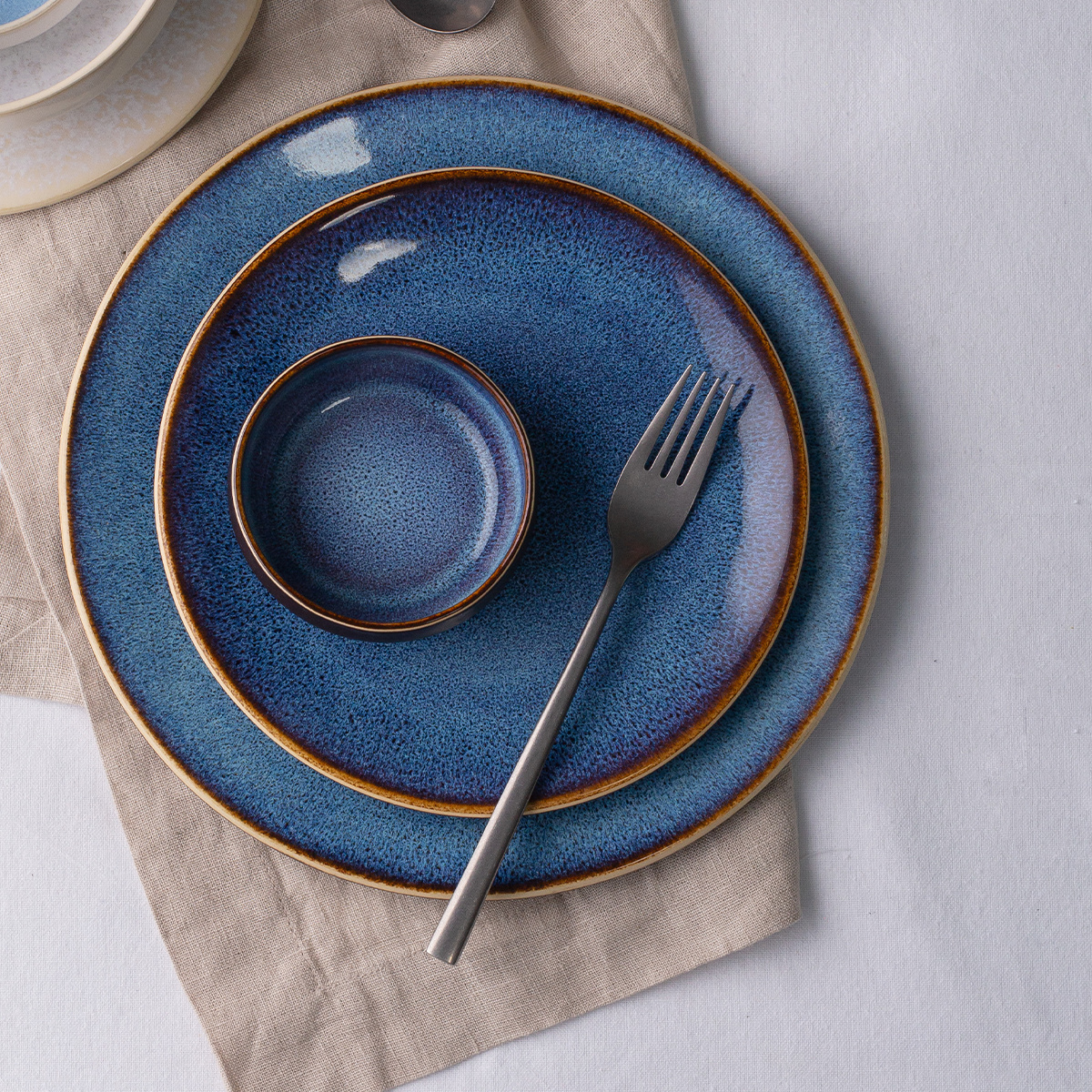 Zestaw talerzy ceramicznych 18 el. – Gaya Elements Night Terra