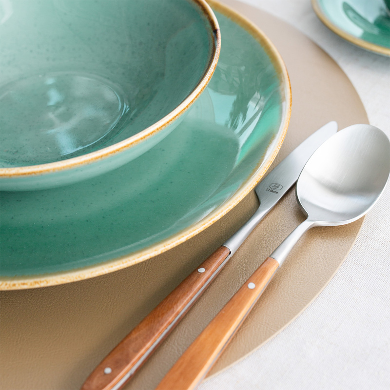 Zestaw porcelanowy 30 el. – Sand turkusowy – Gaya