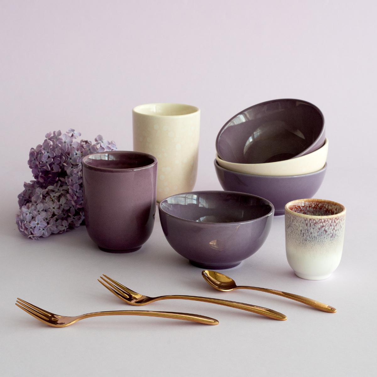 Miska ø 12,5 cm | Gaya Solatelier Aubergine