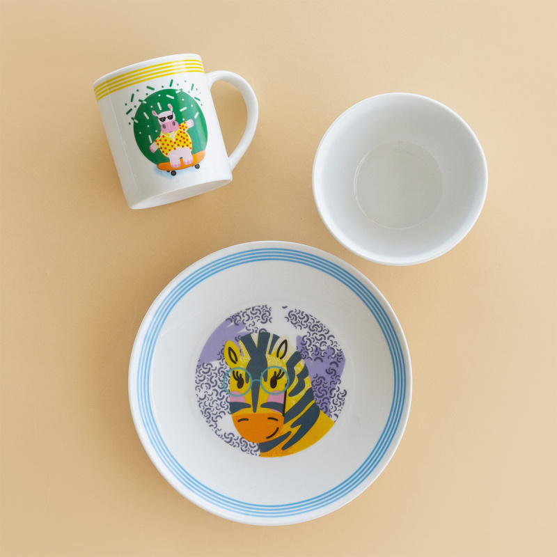 Dziecięcy zestaw porcelanowy 3 el. — Jungle Patrol