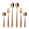 Zestaw upominkowy z sercem 6 szt. różowe złoto — Love Cutlery