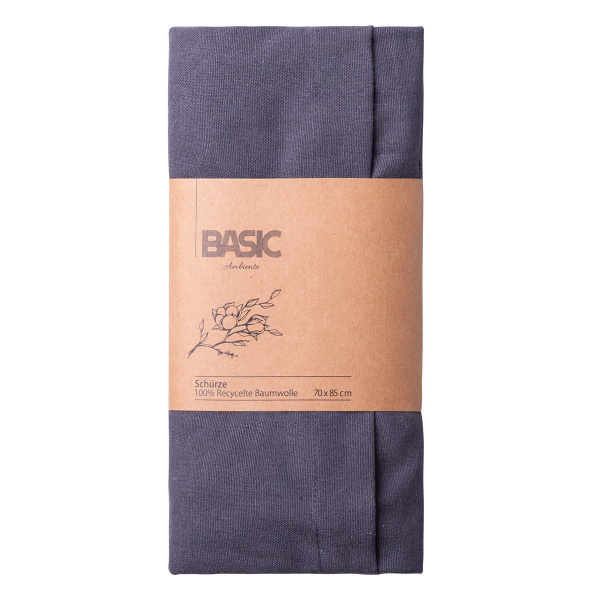 Stalowo-szary bawełniany fartuch 70 x 85 cm – Basic Ambiente