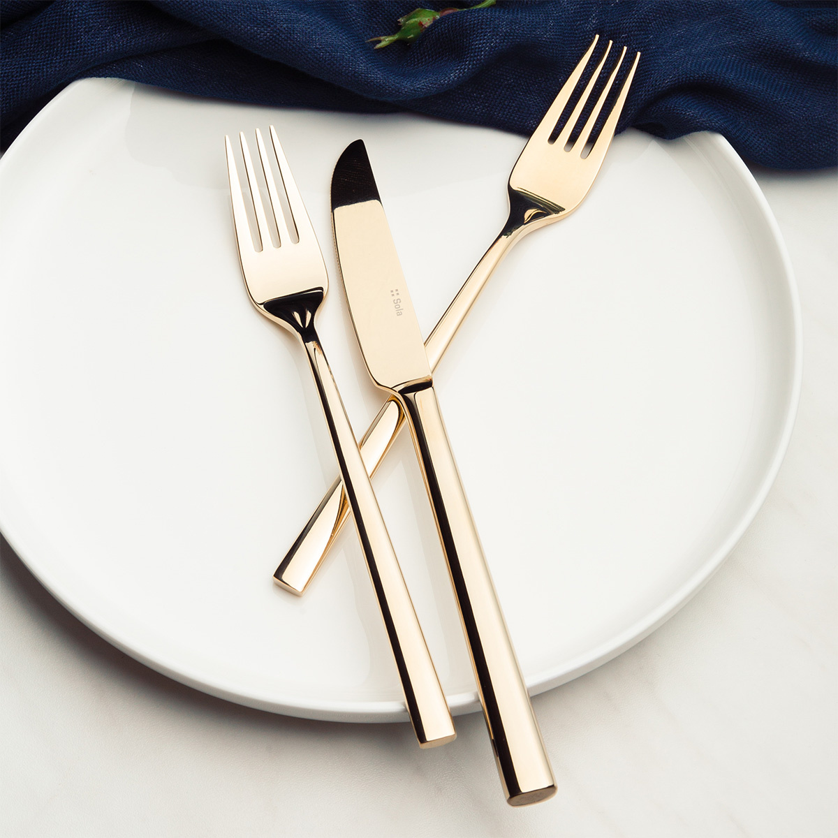 Zestaw sztućców 16 szt. – Living PVD Champagne błyszczący