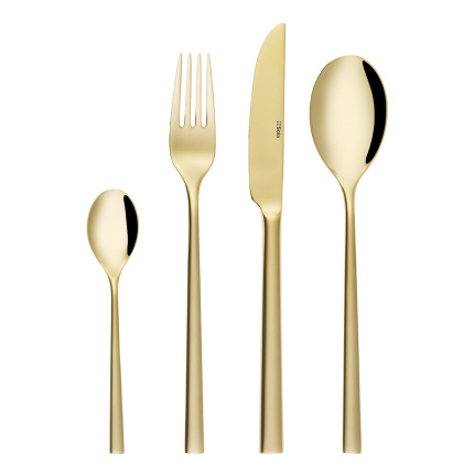 Zestaw sztućców 16 szt. – Living PVD Champagne błyszczący