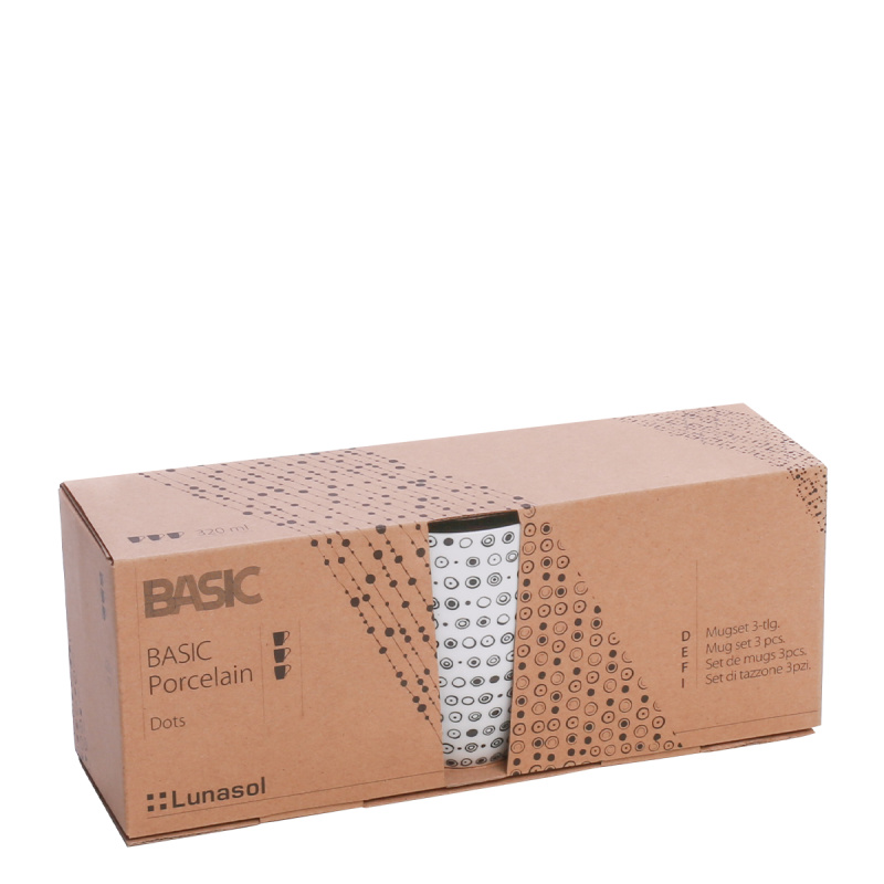 Zestaw filiżanek 3 szt. - Basic Dots
