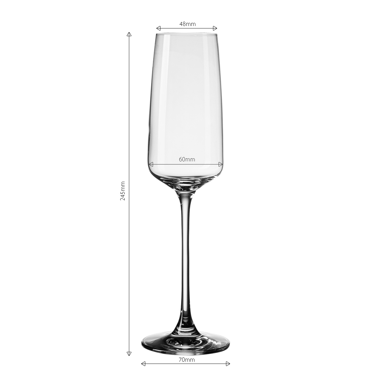 Kieliszki do szampana 250 ml zestaw 4 szt. - 21st Glas Lunasol META Glass