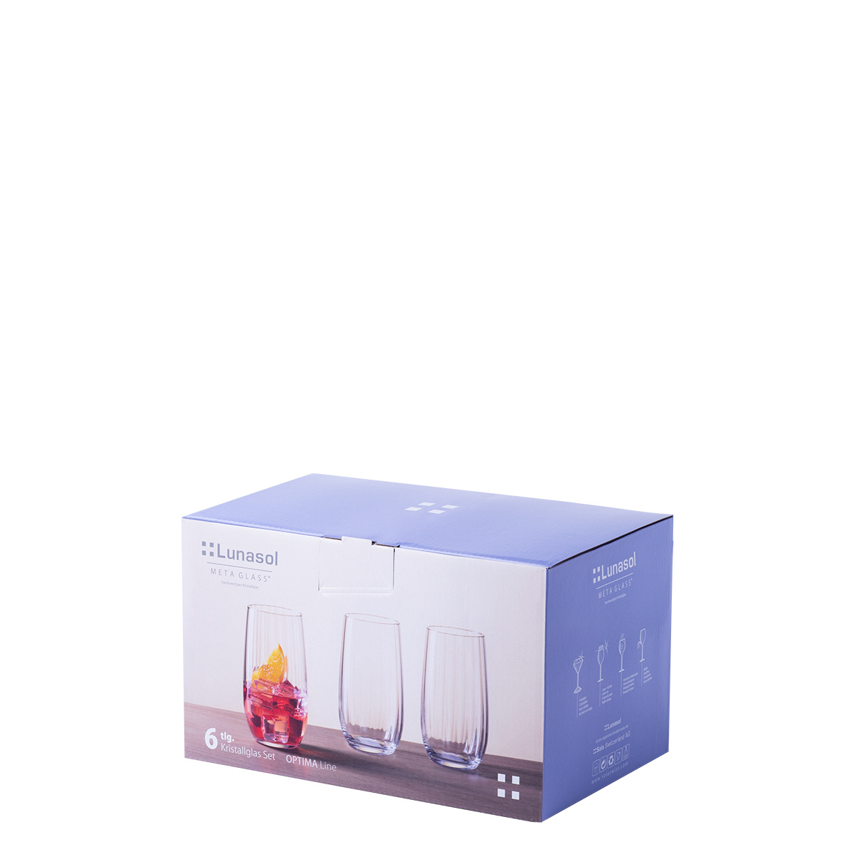 Szklanki Tumbler 490 ml zestaw 6 szt. - Optime Line Glas Lunasol