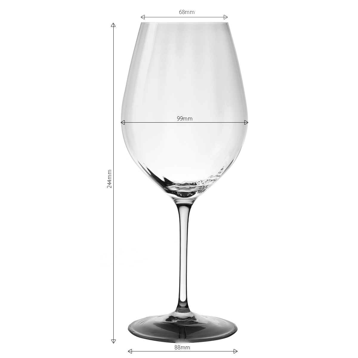 Kieliszki do czerwonego wina 660 ml zestaw 6 szt. - Optima Line Glas Lunasol
