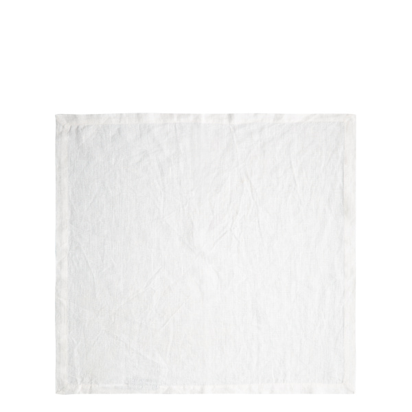 Białe serwetki lniane 50 x 50 cm 2 szt. - Gaya Ambiente