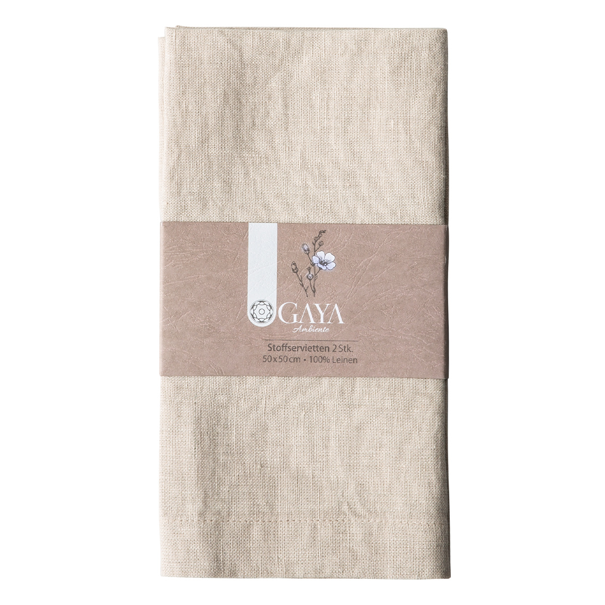 Kredowe lniane serwetki 50 x 50 cm 2 szt. - Gaya Ambiente