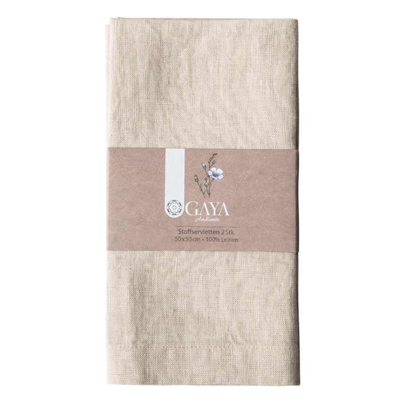 Kredowe lniane serwetki 50 x 50 cm 2 szt. - Gaya Ambiente