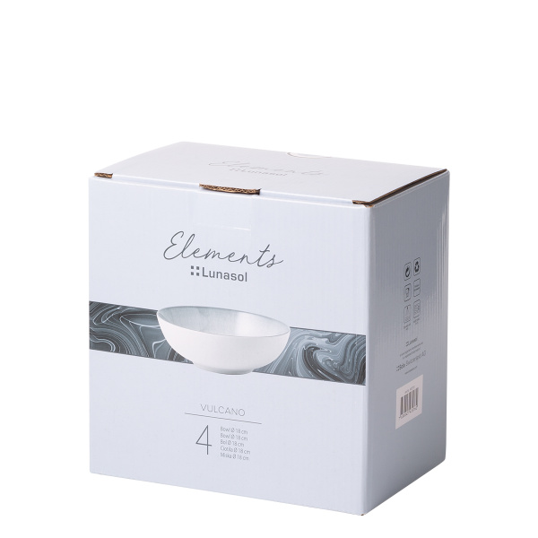 Miska 18 cm zestaw 4 szt. - Elements Vulcano