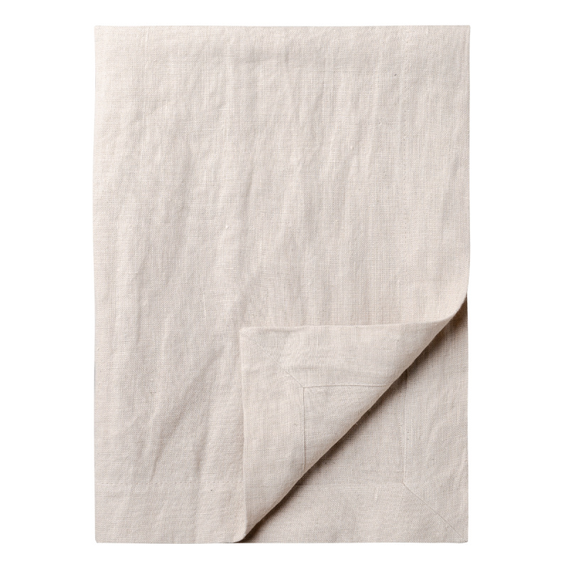 Kredowy lniany bieżnik na stół 50 x 140 cm - Gaya Ambiente