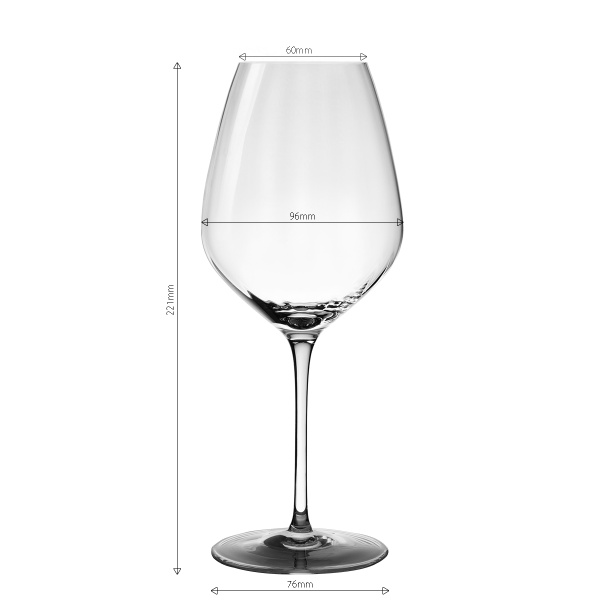 Kieliszki do czerwonego wina 570 ml zestaw 6 szt. - Optima Line Glas Lunasol