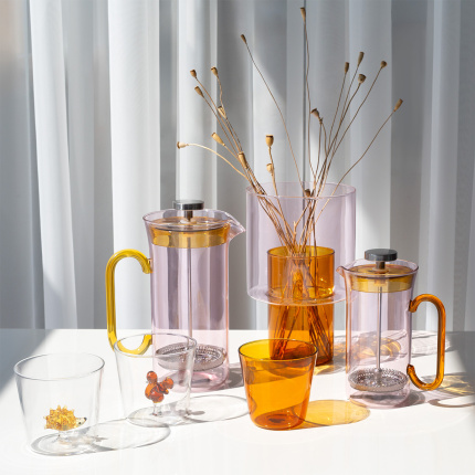 French Press mały różowy 400 ml | Ichendorf