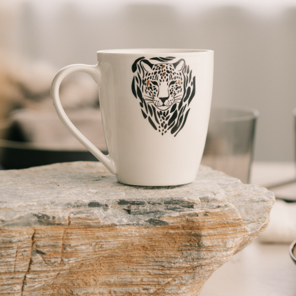 Filiżanka 360 ml Leopard | Flow Solatelier Africa