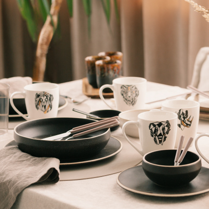 Zestaw talerzy ceramicznych 18 el. - Gaya Elements Terra North