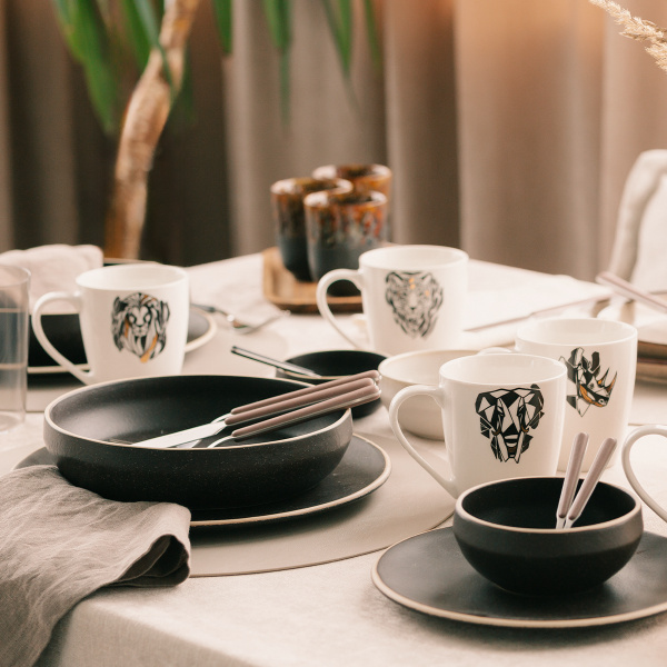 Zestaw talerzy ceramicznych 18 el. - Gaya Elements Terra North