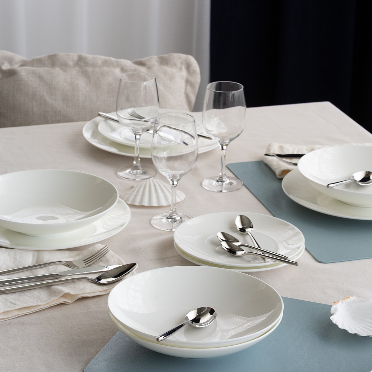 Zestaw porcelanowy 12 el. | Premium Platinum Line