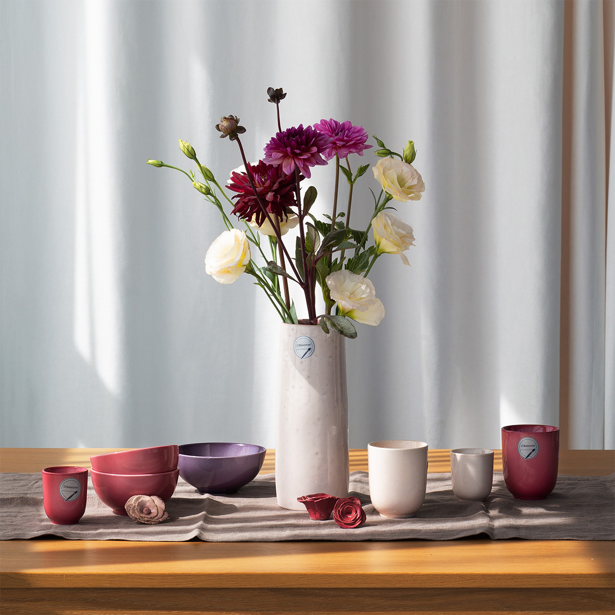 Wazon 23 cm | Gaya Solatelier Rose Crystal