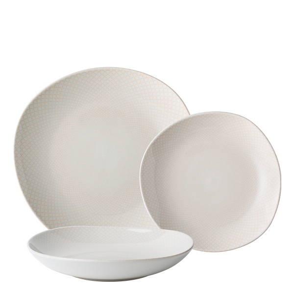 Zestaw talerzy ceramicznych 12 szt. - Elements North Organic Structure