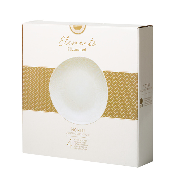 Talerze płytkie Coupe 27,5 cm 4 szt. | Elements North
