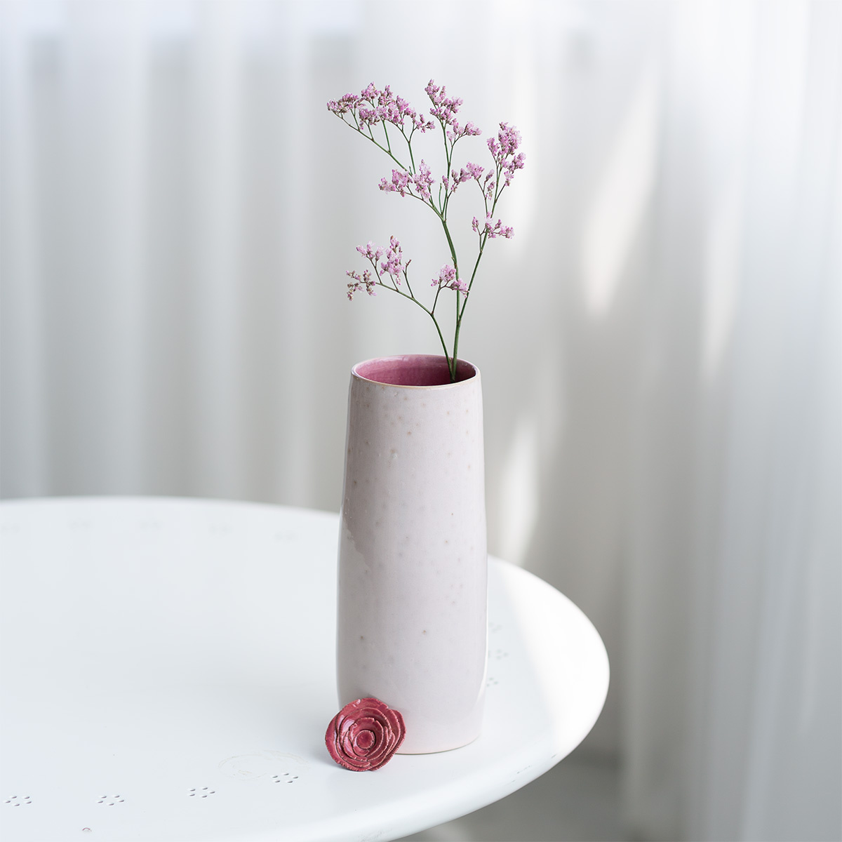 Wazon 23 cm | Gaya Solatelier Rose Crystal