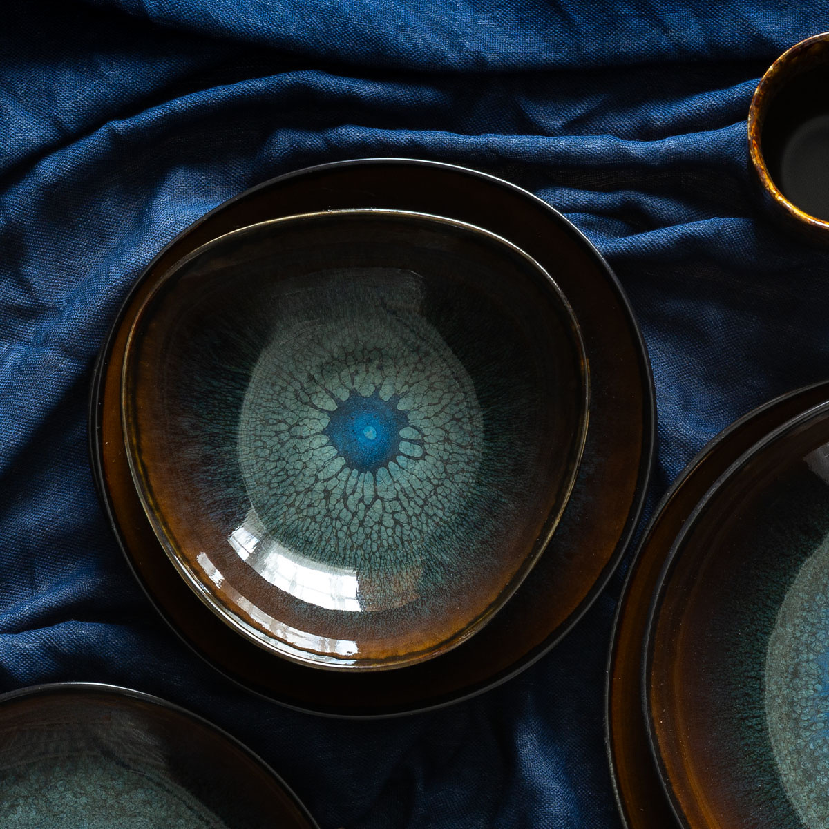 Zestaw misek 4 szt. | Elements Amber Eye Organic