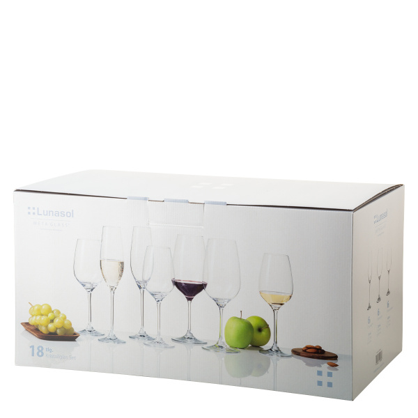 Zestaw startowy szklanek do domu 18 szt. – Premium Glas Crystal