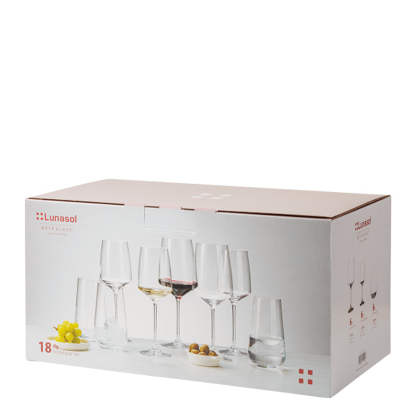 Zestaw startowy szklanek do domu 18 el. - 21st CENTURY Glas Lunasol