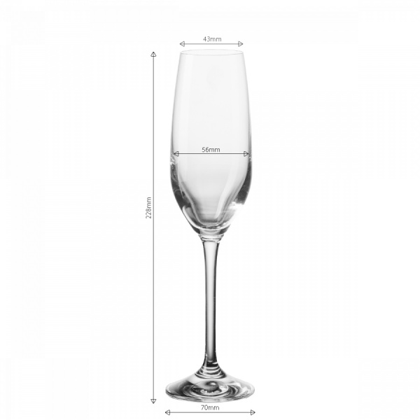 Kieliszki do szampana 205 ml zestaw 4 szt. - Univers Glas Lunasol META Glass