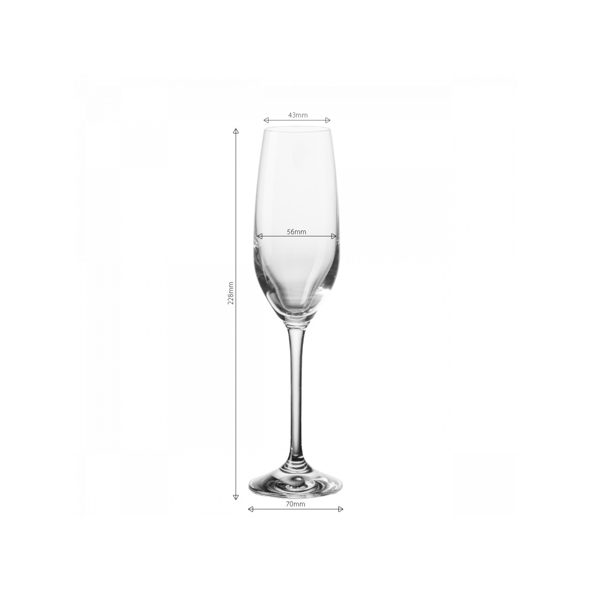 Kieliszki do szampana 205 ml zestaw 4 szt. - Univers Glas Lunasol META Glass