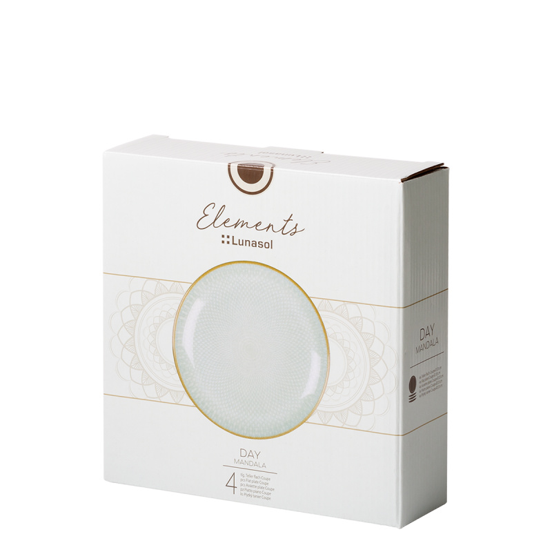 Talerz deserowy Coupe 20 cm zestaw 4 szt. - Elements Day Mandala