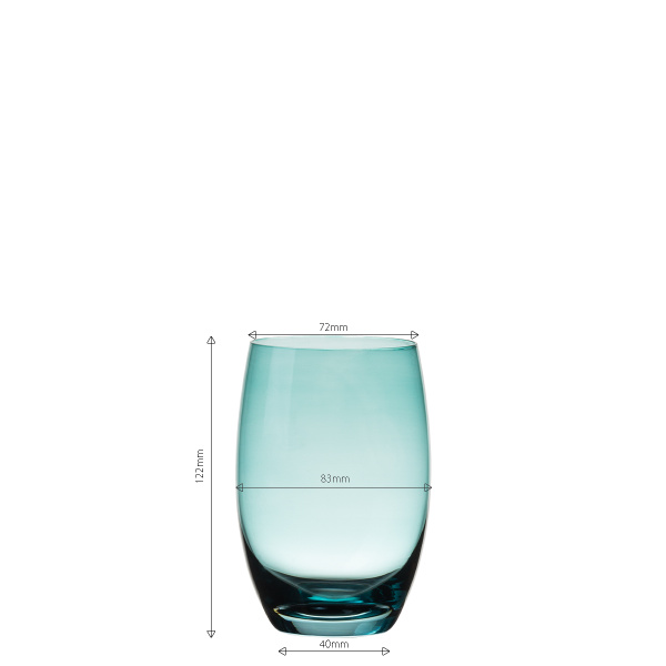 Szklanki Tumbler turkusowe 460 ml 6 szt. - Optima Glas Lunasol
