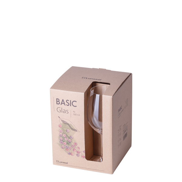 Kieliszki do czerwonego wina 380 ml zestaw 4 szt. - BASIC Glas Lunasol META Glass