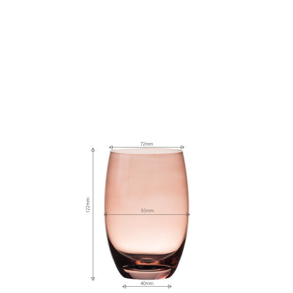 Szklanki Tumbler burgundy 460 ml 6 szt. - Optima Glas Lunasol