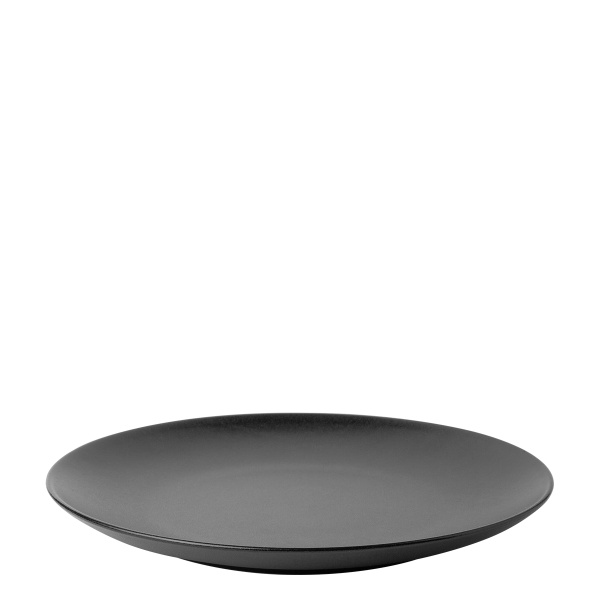 Talerz płytki 27 cm 4 szt. - Basic czarny matowy