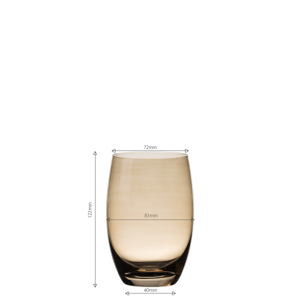 Szklanki Tumbler taupe 460 ml 6 szt. - Optima Glas Lunasol