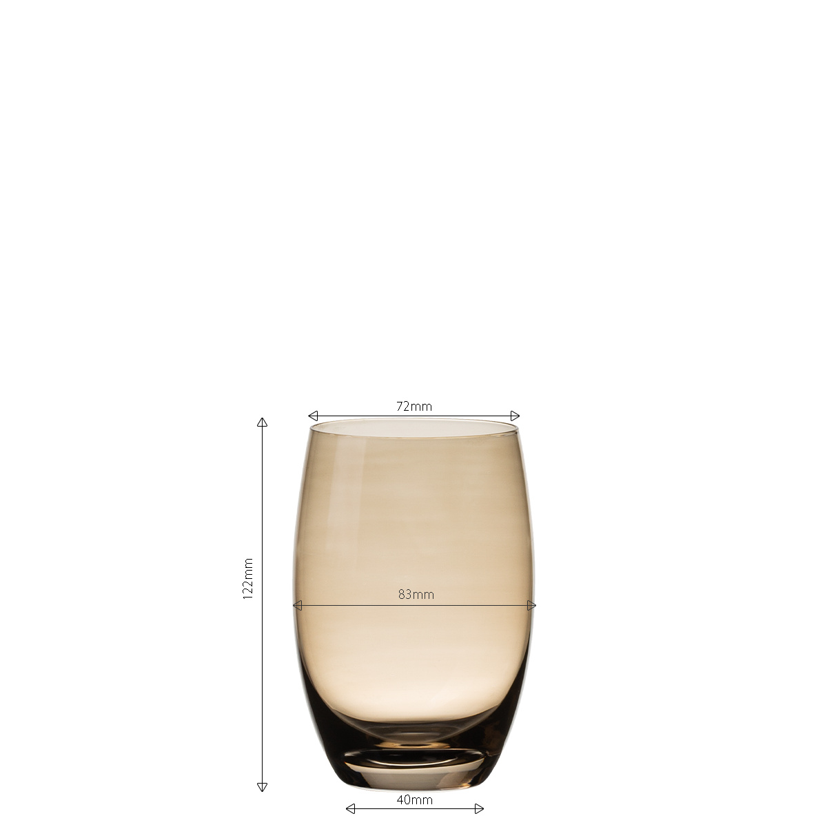 Szklanki Tumbler taupe 460 ml 6 szt. - Optima Glas Lunasol