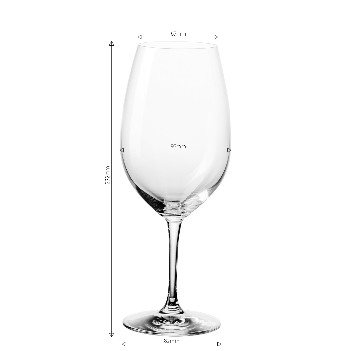 Kieliszki do czerwonego wina 650 ml zestaw 4 szt. - Benu Glas Lunasol META Glass