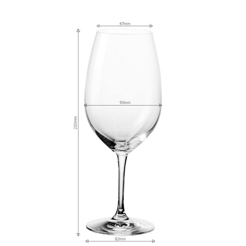 Kieliszki do czerwonego wina 650 ml zestaw 4 szt. - Benu Glas Lunasol META Glass