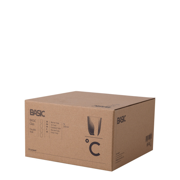 Szklanka BASIC Glas Double Wall 250 ml - zestaw 4 szt.