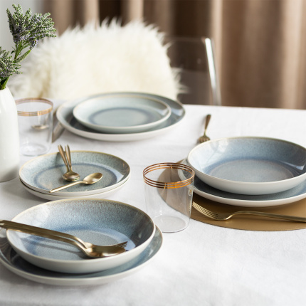 Zestaw talerzy 12 szt. | Elements Glacial Ice